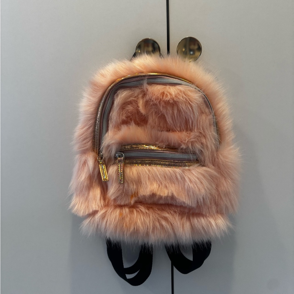 Fuzzy Mini Backpack